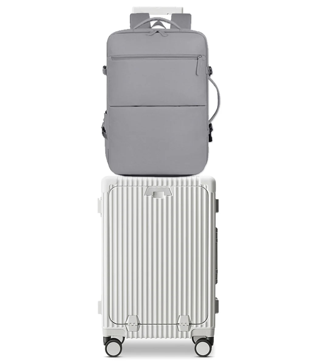 All-in-One Aluminum Spinner Carry-On Luggage