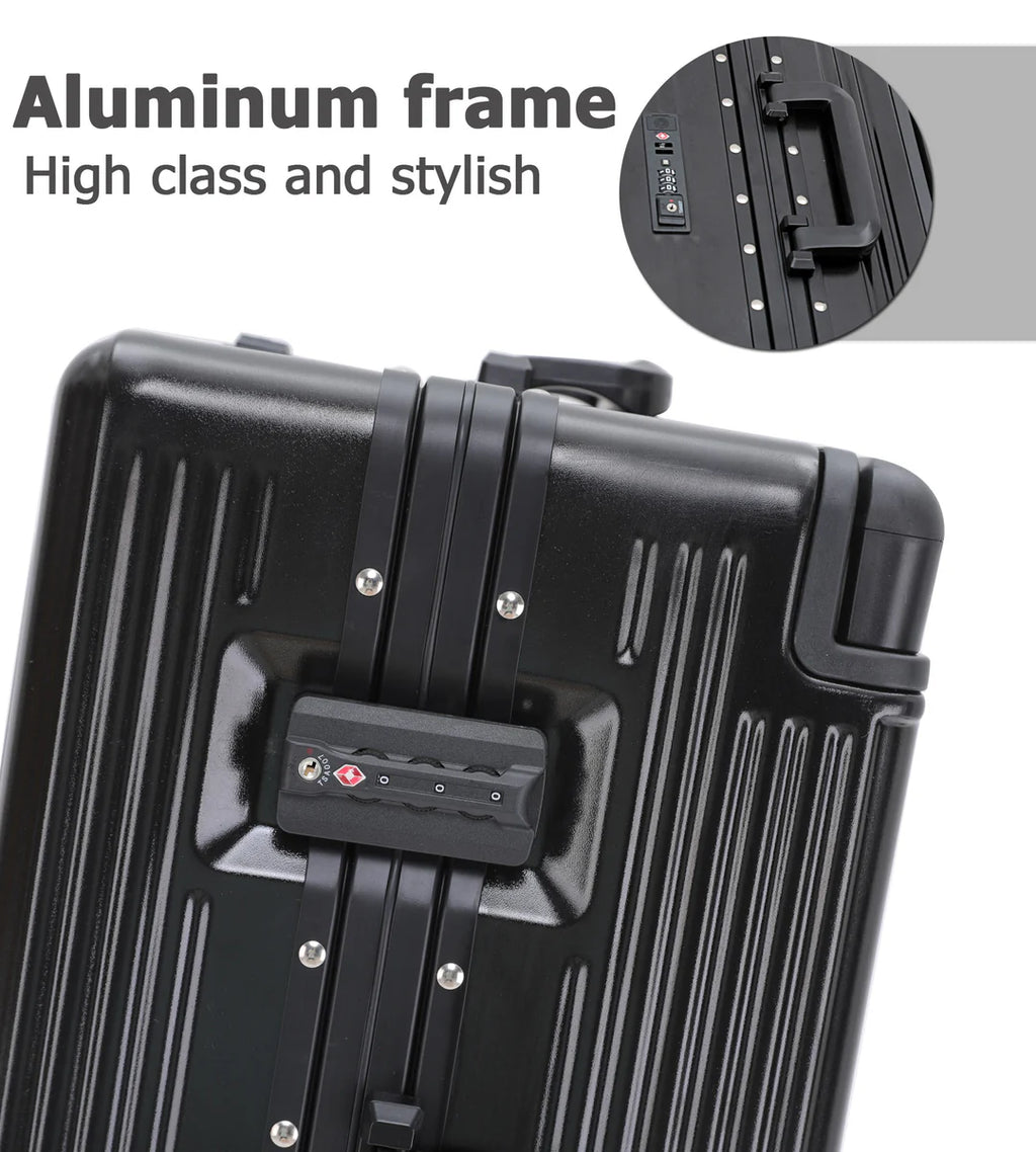 Wide Handle Aluminum Frame Carry-On Luggage