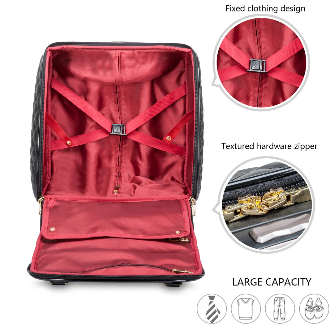 Feilario Leather Underseat Spinner Luggage